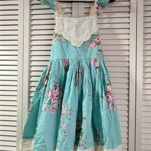 Floral Blue Kids Dollcake dress